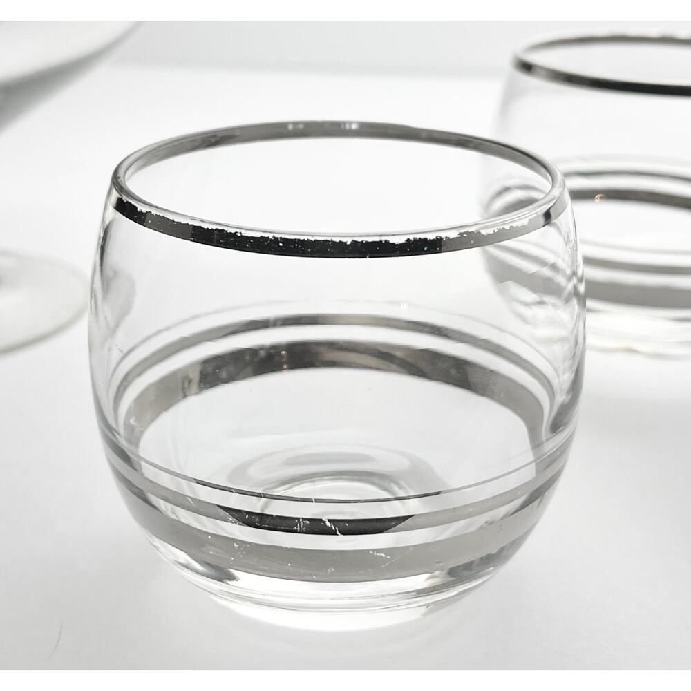 1950s Dorthy Thorpe Mid-century Vintage 7-Piece Martini Pitcher Roly Poly Set - Picture 6 of 11